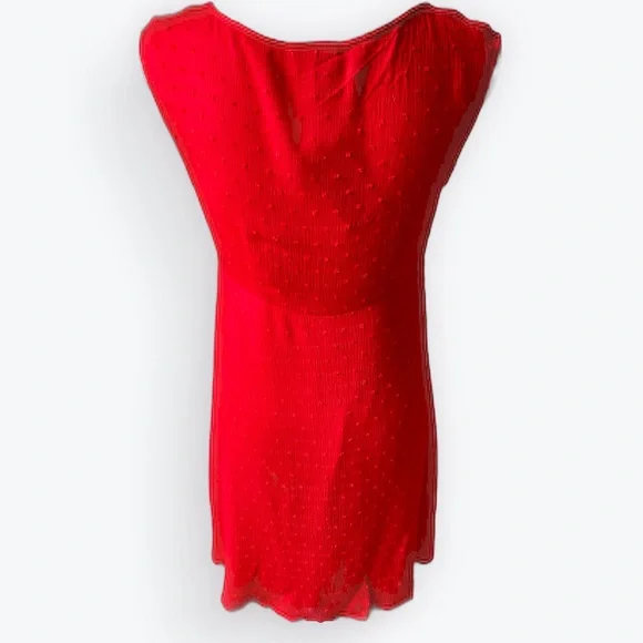 NWT Red Skater Mini Dress with Cutout and Embroidered Details - Picture 4 of 7